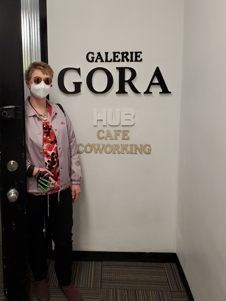 At the door of the Gora Gallery, 2022