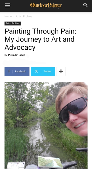 I'm the Profiled Artist on the PleinAir Magazine website, for June 2025